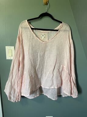 Namsar Pink Linen Oversized Top. OS. Great condition.